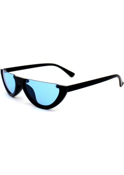 Siyah Yarım Vintage&retro Kedi Güneş Gözlük- Mavi Cam fiyatları