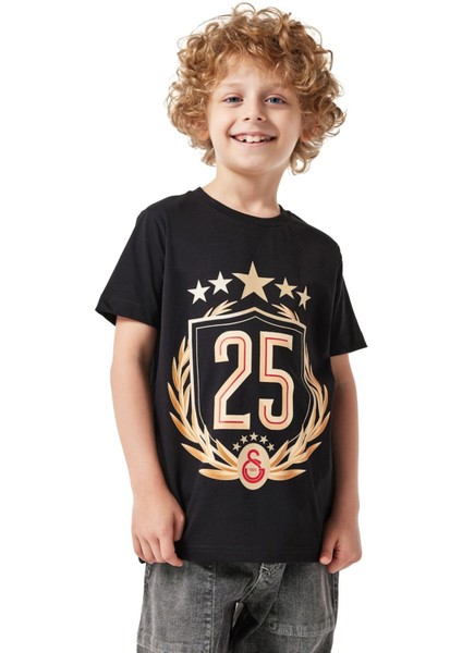 Lisanslı 2025 Şampiyonluk Özel Siyah Çocuk T-Shirt indirimleri