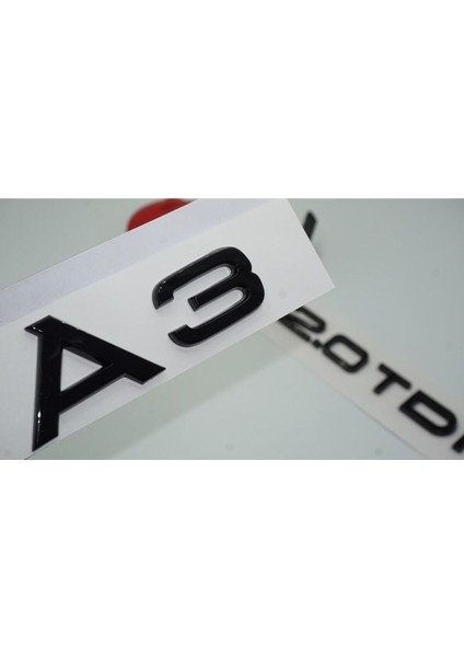 Audi A3 2.0 Tdi Parlak Siyah Abs 3m 3D Bagaj Yazı Logo