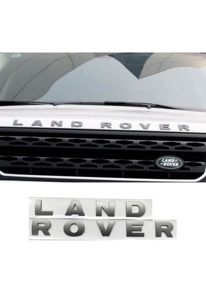 Land Rover Uyumlu Gri Kaput Yazısı