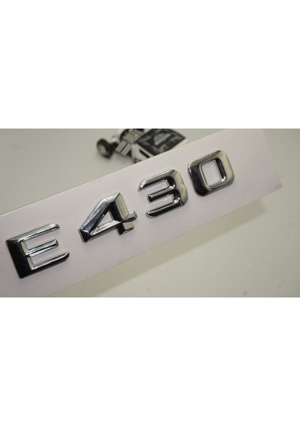 Benz E430 Bagaj Krom Metal 3m 3D Yazı Logo Uyumlu
