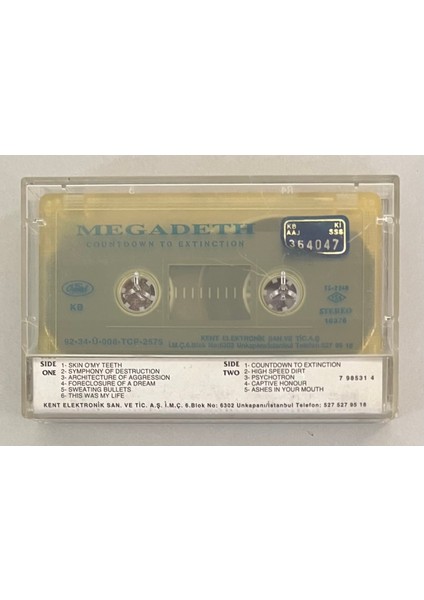 Megadeth Countdown To Extinction Kaset (Orjinal Dönem Baskı Kaset)