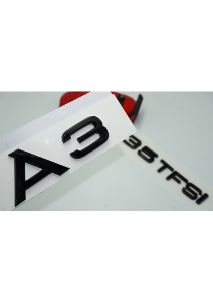 Audi A3 35 Tfsi Parlak Siyah Abs 3m 3D Bagaj Yazı Logo Ürün