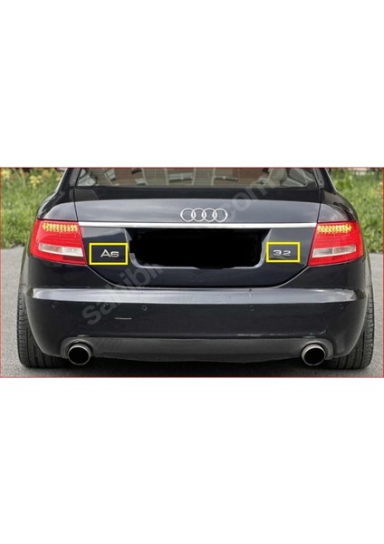 Audi A6 ve 3.2 Krom Bagaj Yazısı Seti 2'li Paket