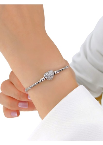 Bileklik Taşlı Kalp Bileklik