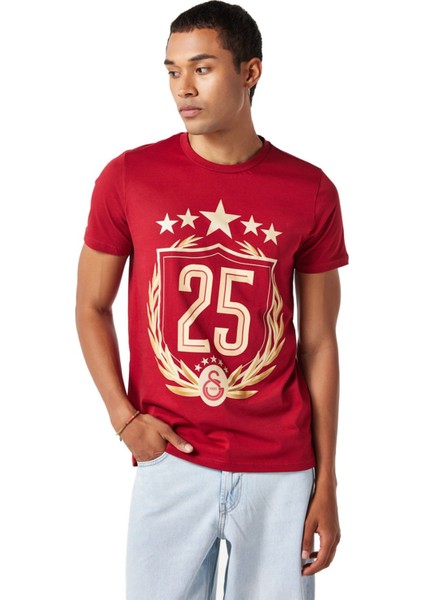 Lisanslı 2025 Şampiyonluk Kırmızı Özel Yetişkin T-Shirt