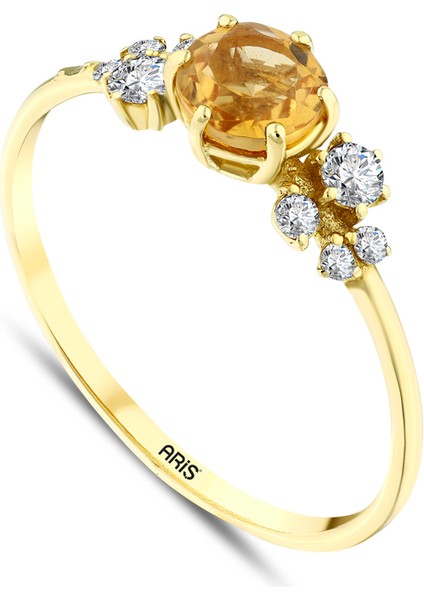 Sitrin Taşı Pırlanta Yüzük fiyatları