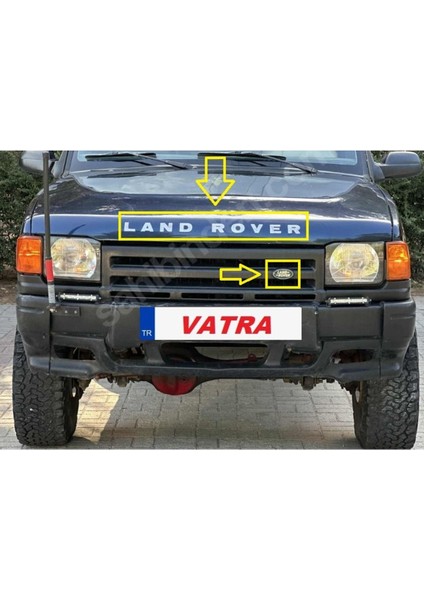 Discovery 2.0 Mpı Uyumlu Land Rover Gri Tampon Yazısı ve Tampon Arması 3m 3D Abs