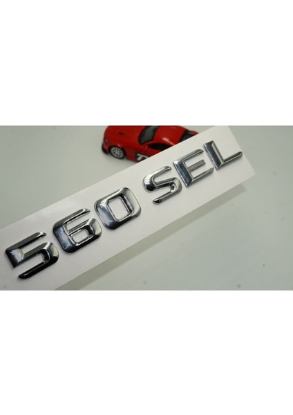 Benz 560 Sel Bagaj Krom Metal 3m 3D Yazı Logo