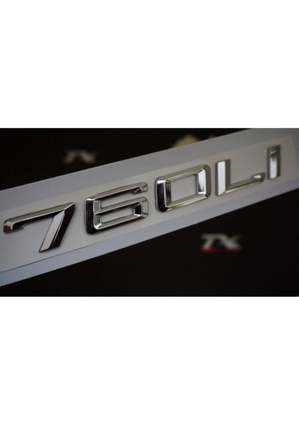 Bmw 760LI 760I Uyumlu Bagaj Krom Metal 3m 3D Yazı Logo