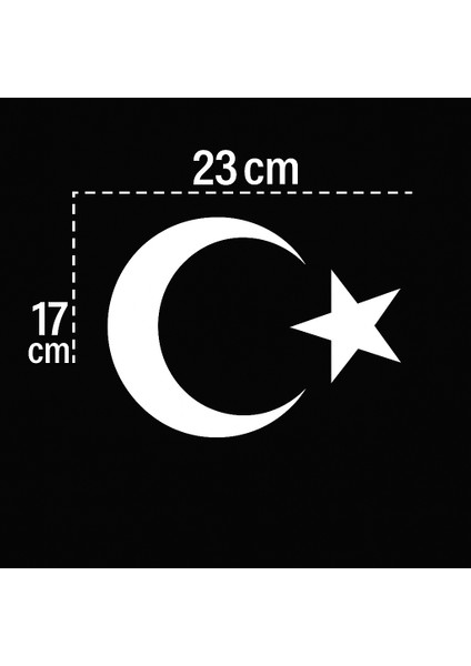 Türk Bayrağı Oto Sticker Beyaz 32X24 cm fiyatları