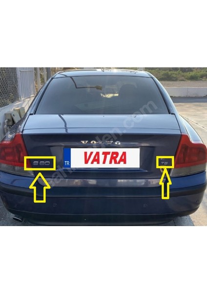 S60 2.3 T5 2001-2004 Uyumlu S60 ve T5 Bagaj Yazısı Seti