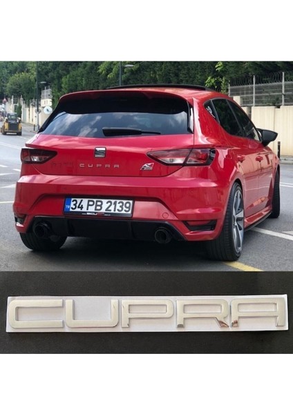 Leon Cupra Bagaj Yazısı Gümüş