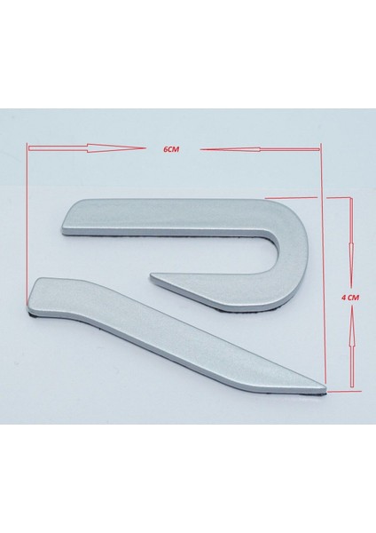 R Line Yeni Nesil Bagaj Gri Logo Arma Volkswagen Ile Uyumlu fiyatları