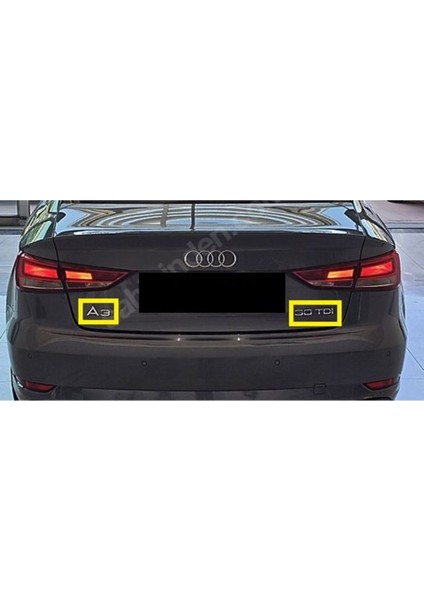 Audi Uyumlu A3 ve 30 Tdı Bagaj Yazısı Seti 2'li Paket 3m 3D Abs