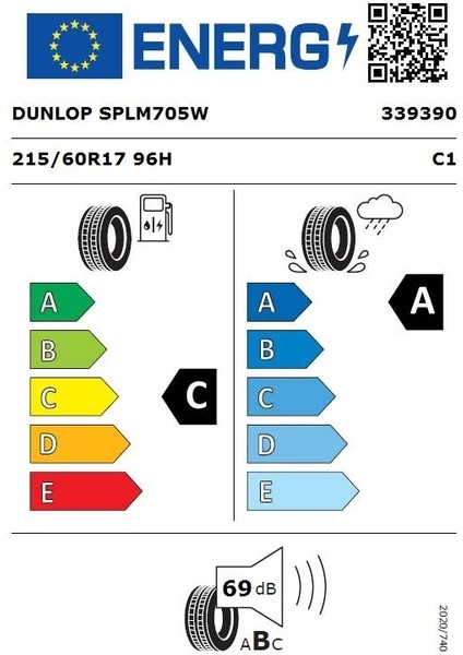 215/60 R17 Tl 96H Sp Sport LM705 Dunlop fiyatları