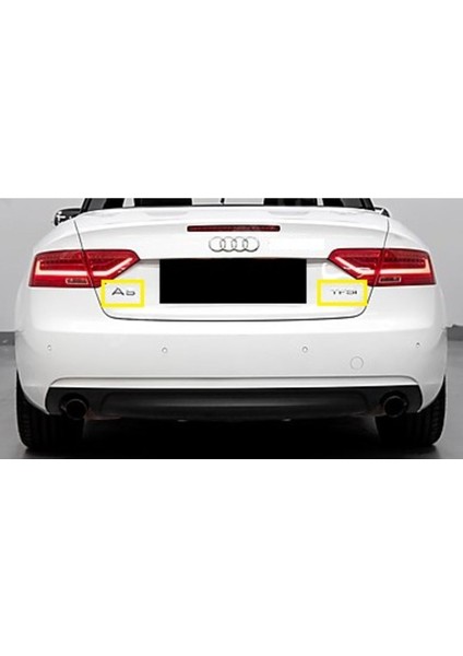 Audi Uyumlu A5 ve A5 Cabrio 1.8 Tfsı Bagaj Yazısı Seti 2'li Paket 3m 3D Abs