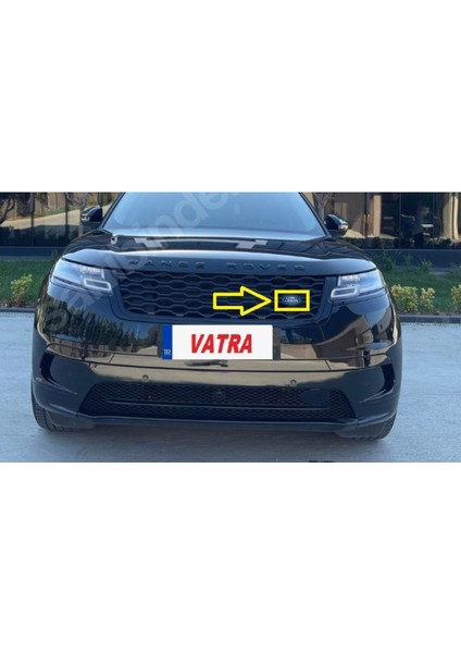 Range Rover Velar 2.0 TD42018-2022 Uyumlu Siyah Range Rover Kaput Yazısı ve Land Rover Tampon Arması