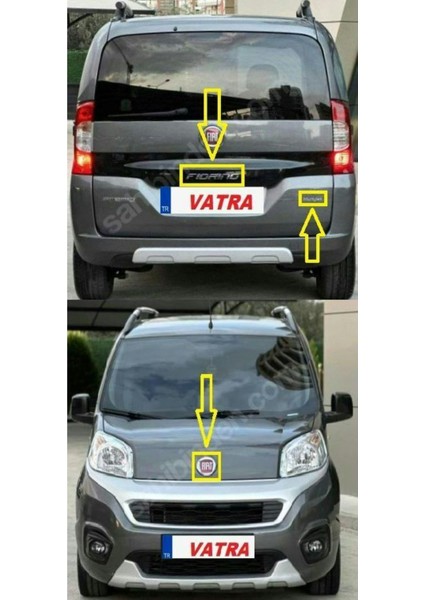 Fiorino. Combi 1.3 Multijet Safeline 2016-2021 Multijet Siyah "j" ve Fıorıno Krom Yazı ve Kaput Arma