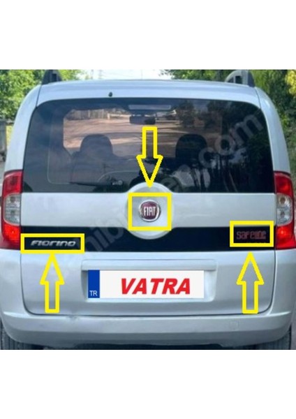 Fiorino Panorama 1.3 Multijet Safeline 2008-2015 Fıorıno-Multijet Kırmızı"j"safeline Yazı Bagaj Arma