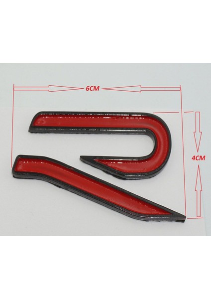 R Line Yeni Nesil Bagaj Kırmızı Logo Arma Volkswagen Ile Uyumlu fiyatları