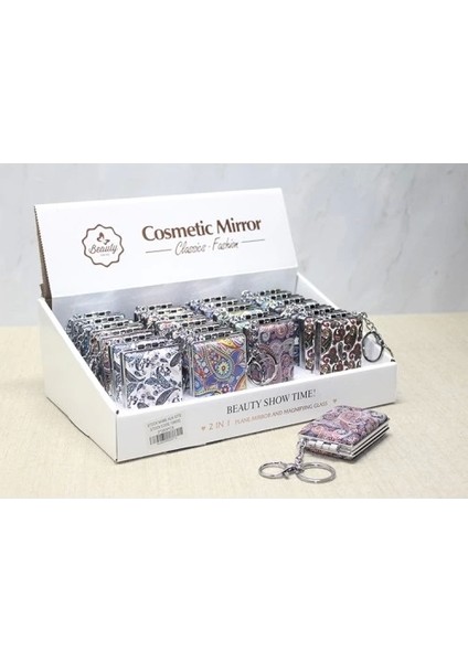 Taşlı El Aynası Anahtarlık Model 7