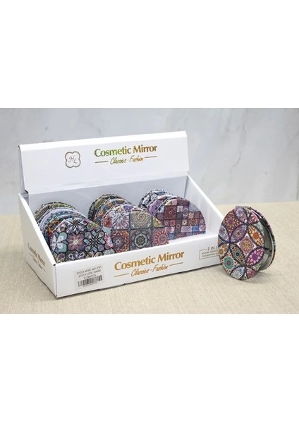 Taşlı El Aynası Oval Ince Model 1