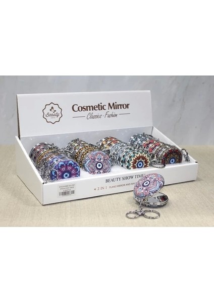 Taşlı El Aynası Anahtarlık Model 2