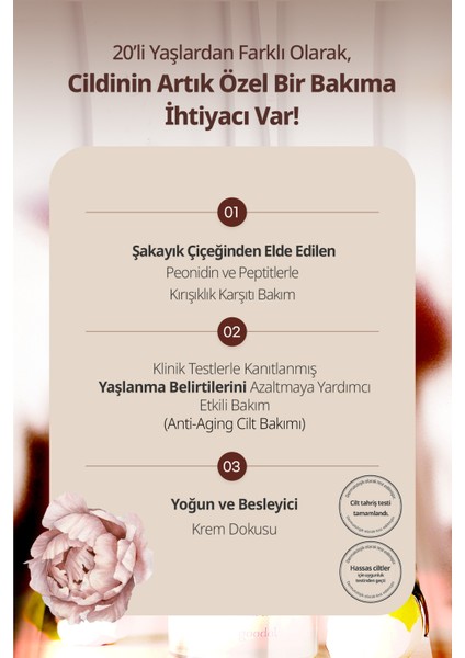 Peptit Içerikli, Cilt Bakım Kremi Goodal Peony Peptide Volume Cream