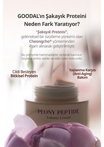 Peptit Içerikli, Cilt Bakım Kremi Goodal Peony Peptide Volume Cream