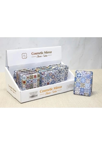 Taşlı El Aynası Dikdörtgen Kalın Model 3