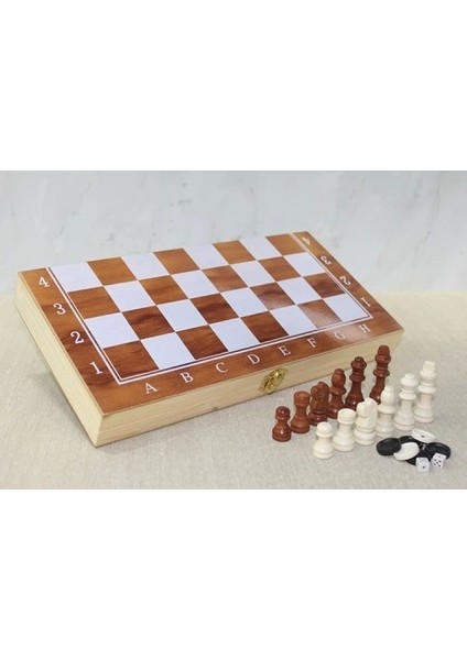 Ahşap Kutulu Satranç Model 1