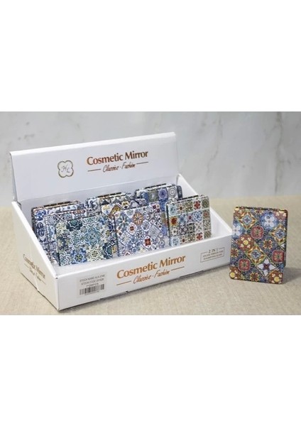 Taşlı El Aynası Dikdörtgen Ince Model 3