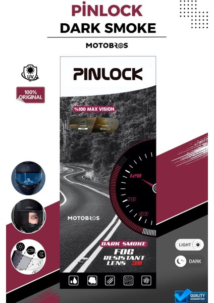 Kask Buğu Önleyici Siyah Uv Korumalı Pinlock