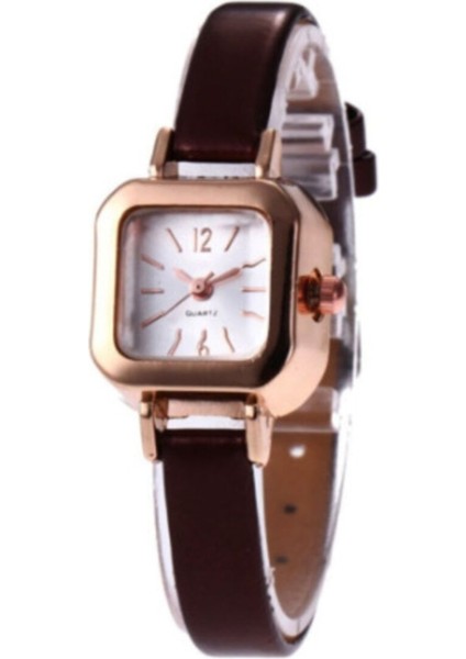 Kahverengi Vintage&retro Kalın Kare Saat