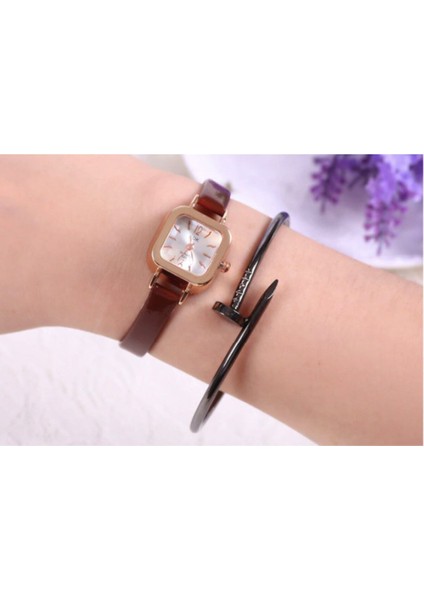 Kahverengi Vintage&retro Kalın Kare Saat fiyatları