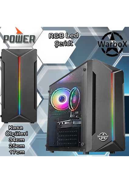 Bully Xeon X5650 24GB Ram 256GB SSD 250GB HDD R7 240-4GB E.kartı 24" Monitör Gaming Bilgisayar