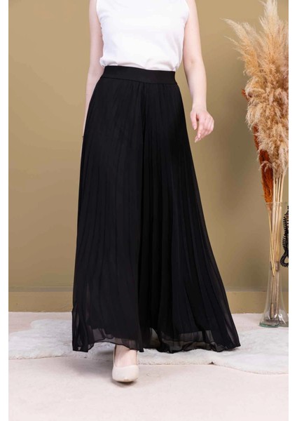 Beli Lastikli Pliseli Şifon Pantolon 6030-SIYAH fiyatları