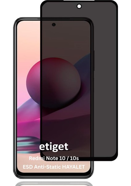 Xiaomi Redmi Note 10 / 10s ”ESD ANTI-STATIC” Gizli Hayalet Cam Ekran Koruyucu