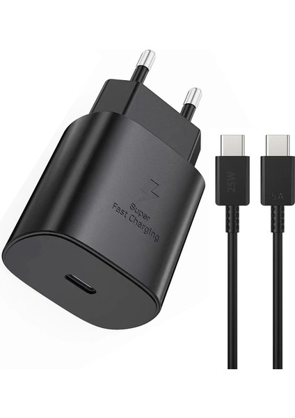 Samsung Galaxy A16 Uyumlu Şarj Aleti ve Kablosu 25W Hızlı Şarj Type-C