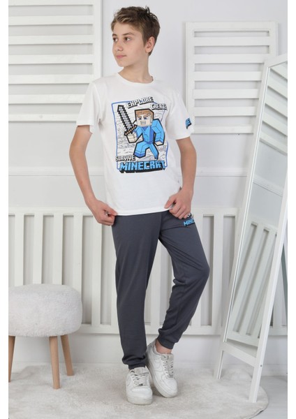 Explore Create Desenli Erkek Çocuk Süprem Kısa Kollu Pijama Takımı fiyatları