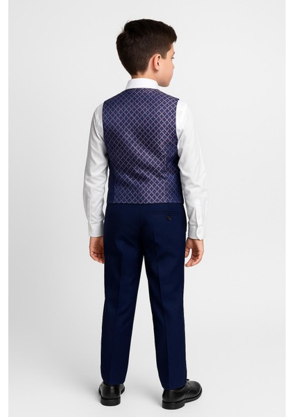 Lacivert Erkek Çocuk Takım Elbise 5 Parça 2-13 Yaş Damatlık, Nikah, Mezuniyet ve Özel Gün Takımı fırsatları