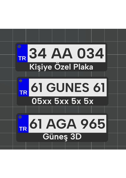 Plaka Anahtarlık Kişiye Özel