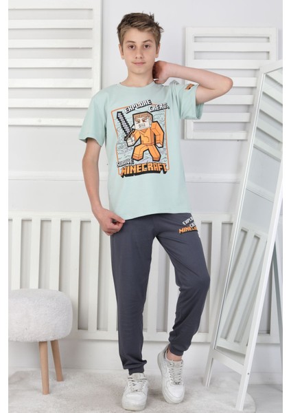 Explore Create Desenli Erkek Çocuk Süprem Kısa Kollu Pijama Takımı fiyatları