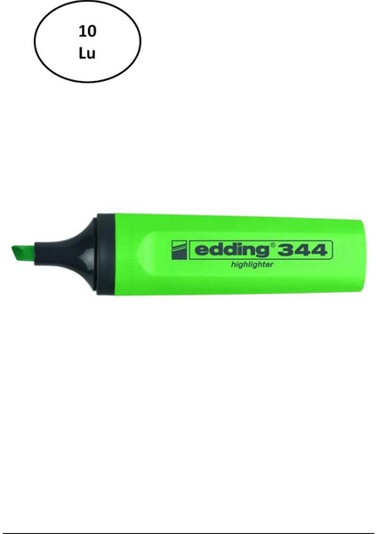Eddıng Fosforlu Kalem Yeşil 10'lu