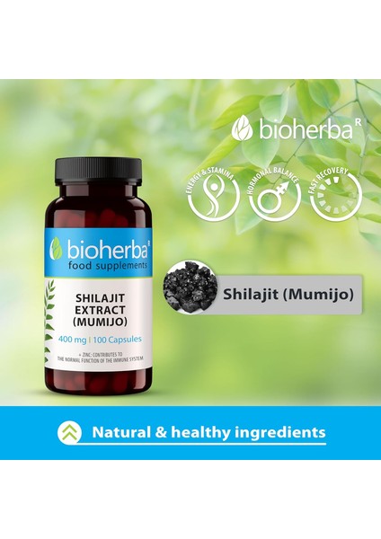 Shilajit Extract (Mumijo) 400 mg 100 Caps fiyatları