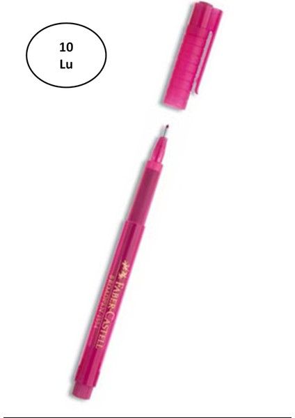 Broadpen 1554 Pembe 5020155428 Faber Castell 10'lu