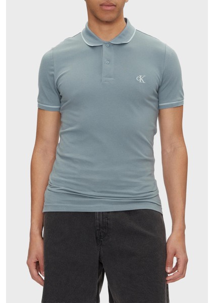 Pamuklu Slim Fit Düğmeli Yaka Polo T Shirt J30J315603CKM Erkek Polo Yaka T Shirt J30J315603 Ckm