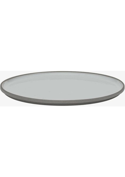 Gri Tabak Kapak 255 mm Modüler Japon Seramik Servis Tabağı