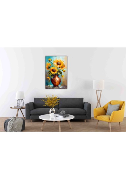 Dekoratif Sarı Çiçekler Kanvas Tablo fırsatları